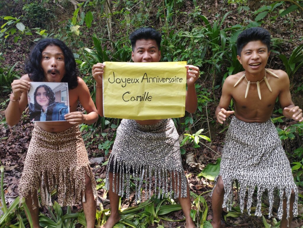 Joyful African dance performance outdoors